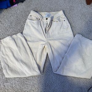 Urban Outfitters off white ribbed jeans